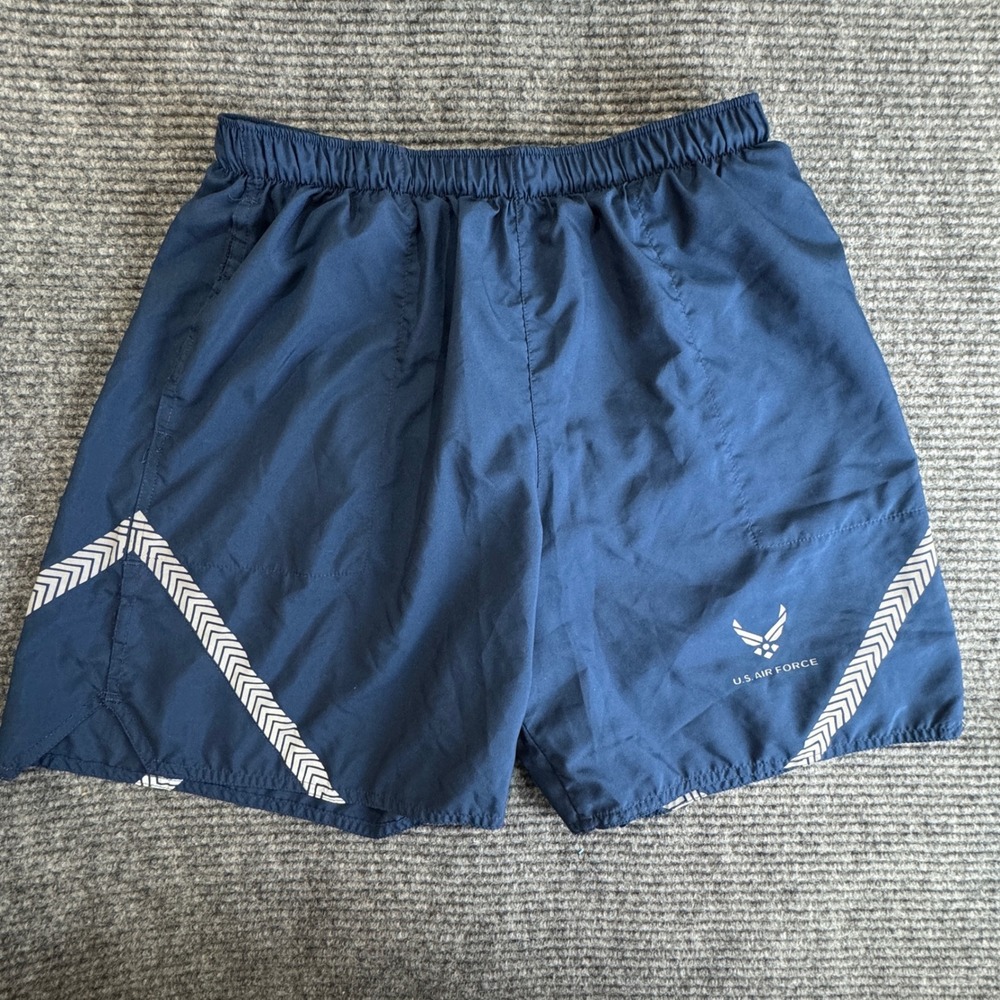 U.S. Air Force PTU Physical Training Shorts Blue Large Reflective Athletic Gym